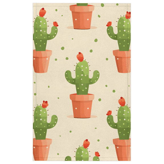 Reusable Kitchen Towels, Cactus Print Dish Towels, Ultra-Soft Absorbent Polyester Fabric Towels for Drying Dishes and Daily Household Cleaning, Decorative Kitchen Decor, 28.3" x 17.7"