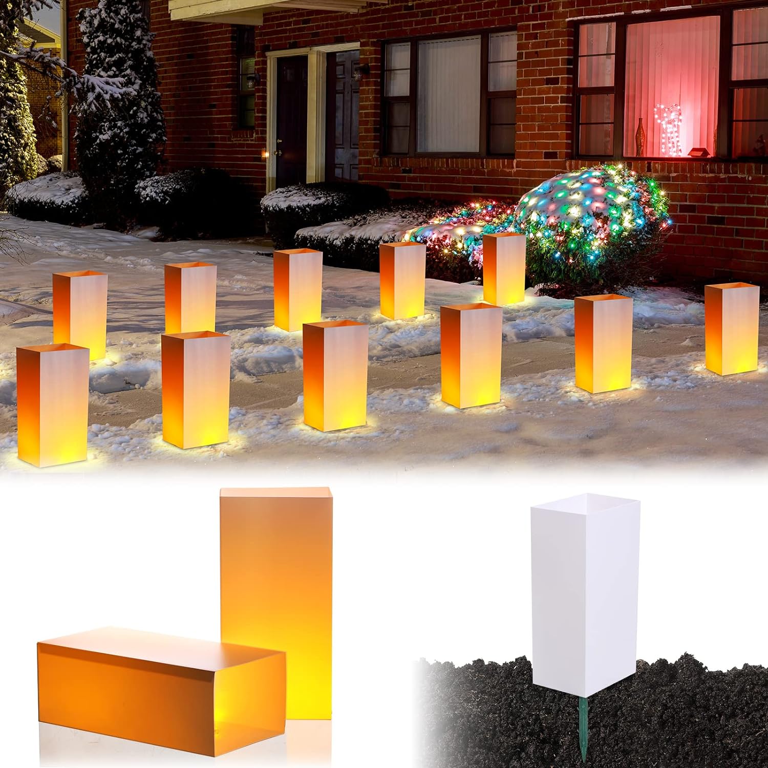 Reusable LED Waterproof Luminary Bags 20 Set Outdoor Luminaries with