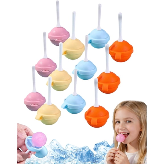 Reusable Large Lollipop-Shaped Ice Mold, DIY Creative Ice Pops for Summer, Food Grade, Easy Release Homemade Ice Cream Mold for Children Family Gatherings