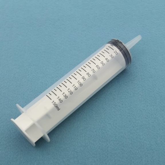 Reusable Large Plastic Measuring Syringe for Hydroponics Nutrient Monitoring 100-200ml White