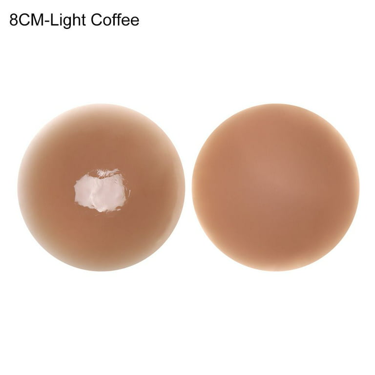 Reusable Large Sticky Adhesive Chest Paste Breast Nippleless Covers Nipple  Covers Womens Silicone Pasties 8CM LIGHT COFFEE