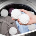 thumbnail image 1 of Reusable Laundry Dryer Balls 6 Pack, Plastic Fabric Softener Alternative for Wrinkle Reduction & Drying Efficiency, Eco-Friendly Washing Aid for All Fabrics(White), 1 of 9