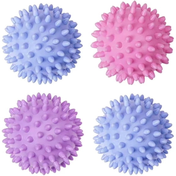 Reusable Laundry Dryer Balls - Eco Friendly Fabric Softener Alternatives Soften and Fluff Laundry Wrinkle Release((Set of 4 Random Color))