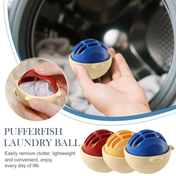 Reusable Laundry Hair Catcher Ball, Washing Machine Lint Collector for Pet Hair, Clothes Anti Tangle Cleaning Ball, Blue