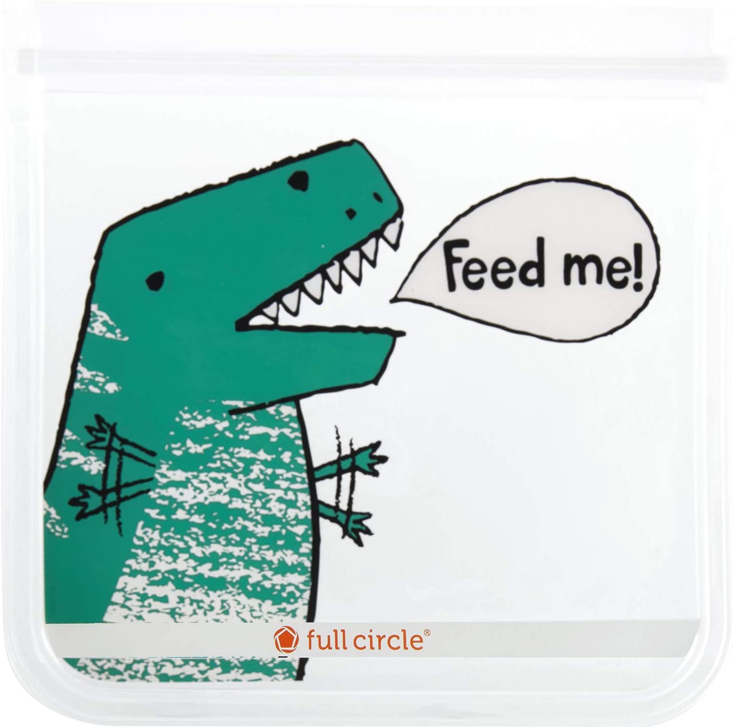 Reusable Leak FoodSafe Storage Bags Set of 2 Sandwich Bags, Dinosaur