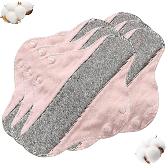 Reusable Leak-Proof & Waterproof Washable Incontinence Pads,Eco-Friendly,Cotton,Pure Cotton Washable Underwear, Cloth Menstrual Liners,Breathable Fabric,for Women
