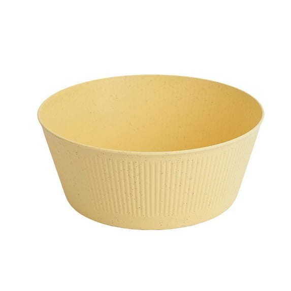 Reusable Lightweight Straw Fiber Bowls - 15x8x20cm Large Capacity Salad Bowls | Microwave & Dishwasher Safe | Eco-Friendly Rice, Soup, Fruit Bowls for Kitchen, Picnic, Camping (Blue/Yellow/Orange)