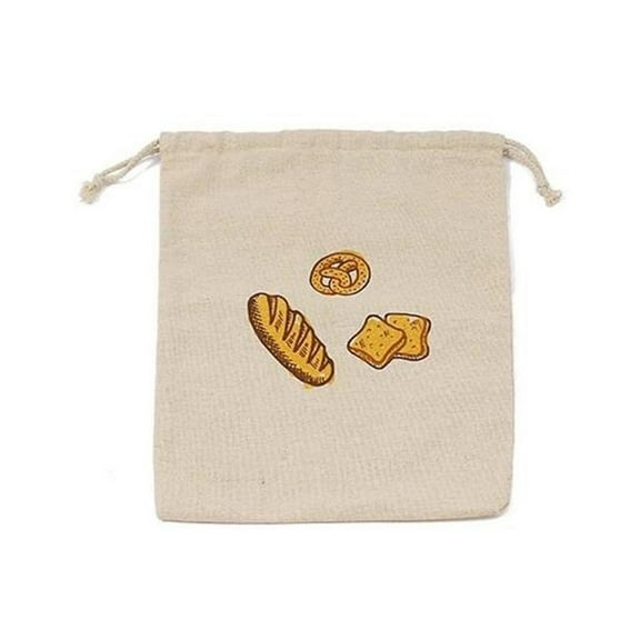 Reusable Linen Bread Bags with Drawstring - Large Washable Storage for Homemade Loaves, Pastries & Fresh Produce