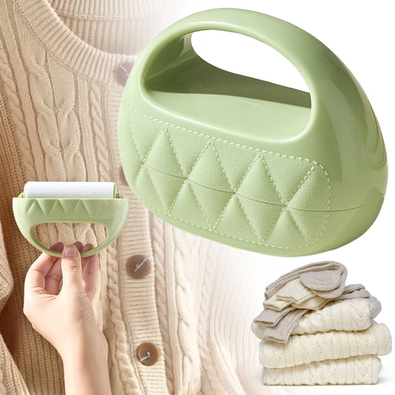Reusable Lint Roller Ecohintz Portable Sticky Lint Remover Roller - Washable & Reusable Dust Cleaner for Clothes, Furniture, Car Seats, Bedding, Pet Hair, Compact Size, Ergonomic Handle, Light Green
