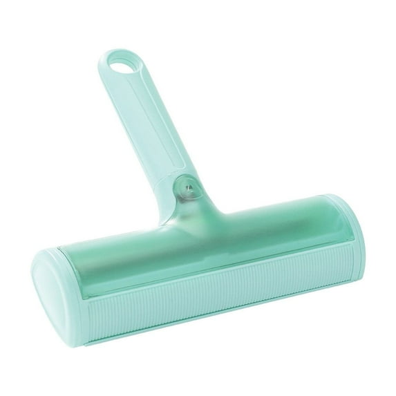 Reusable Lint Roller for Pet Hair Removal, Large Sticky Roller Brush with Ergonomic Handle for Furniture, Car Seats & Clothes, Adhesive Hair Remover (Mint Green)