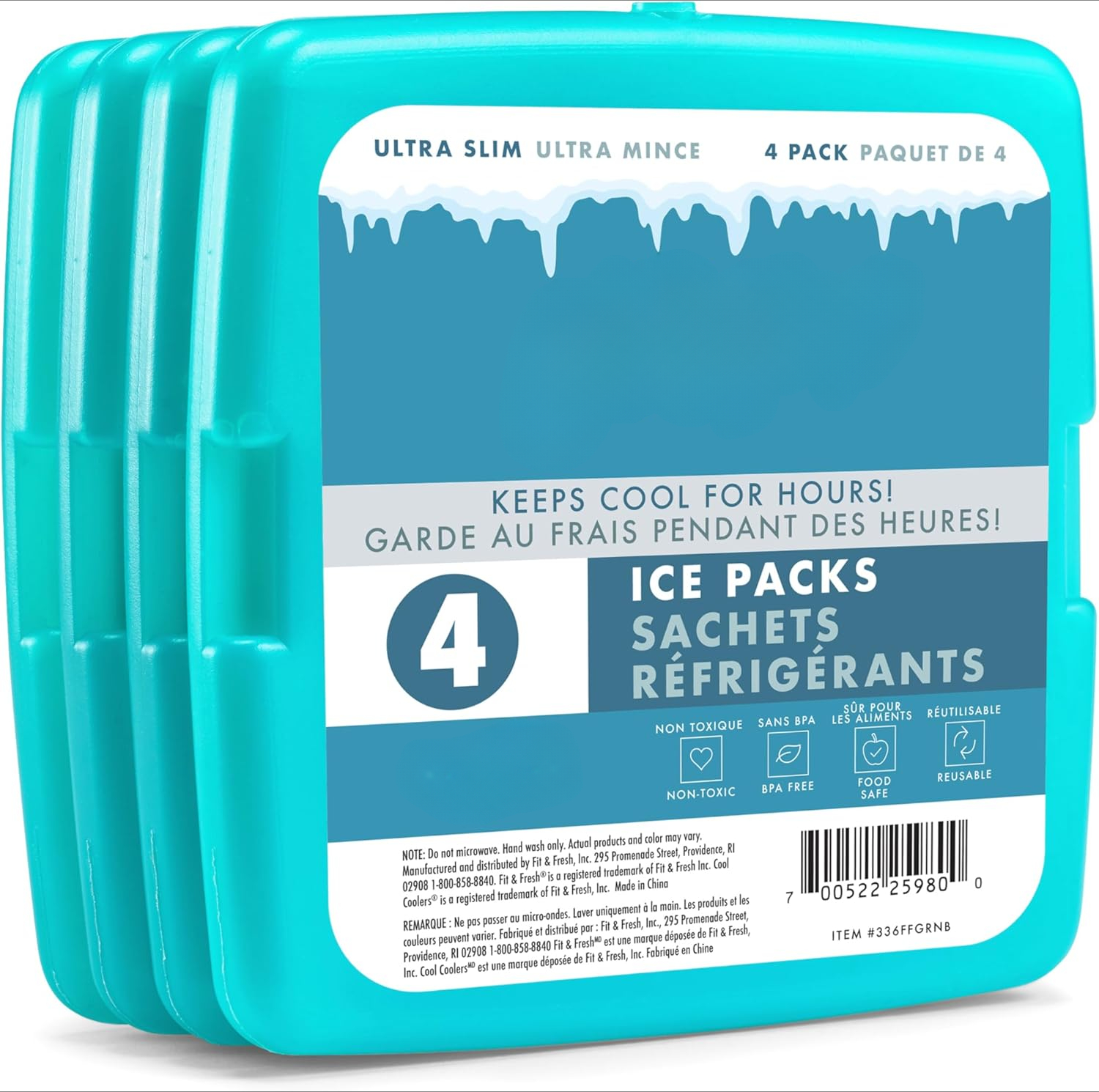 Reusable & Long-Lasting Slim Ice Packs, Cold Packs for Lunch Boxes, Ice ...