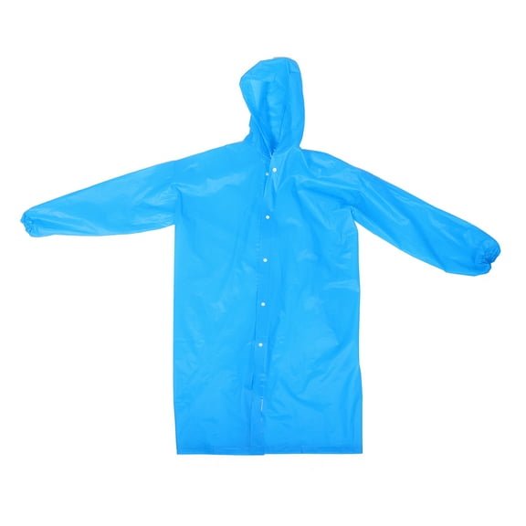 FONDOTIN Sky- EVA Hooded Rain Poncho for Adults, Outdoor Raincoat for Hiking Camping and Travel
