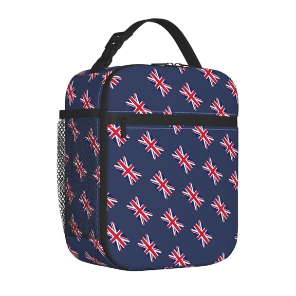 Reusable Lunch Bag Uk Flag Union Jack Small Lunch Box Insulated Portable for Men Women Work Picnic