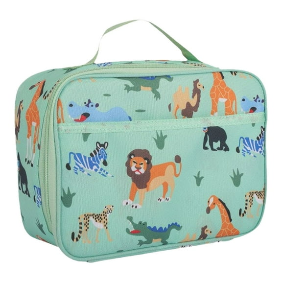 Reusable Lunch Box for Men/Women Insulated Lunch Bag Leakproof Lunchbox for School Work Office Picnic Beach Travel,Insulated Small LunchBox,Heavy Duty,Green,9.44x3.54x7.08"
