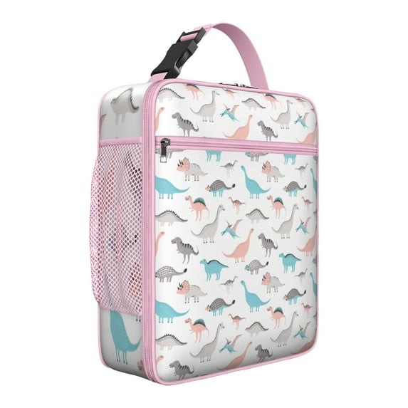 Reusable Lunch Tote Bag – Watercolor Dinosaur Artwork, Colorful & Artistic Dino Design for Work, Picnic, or Travel