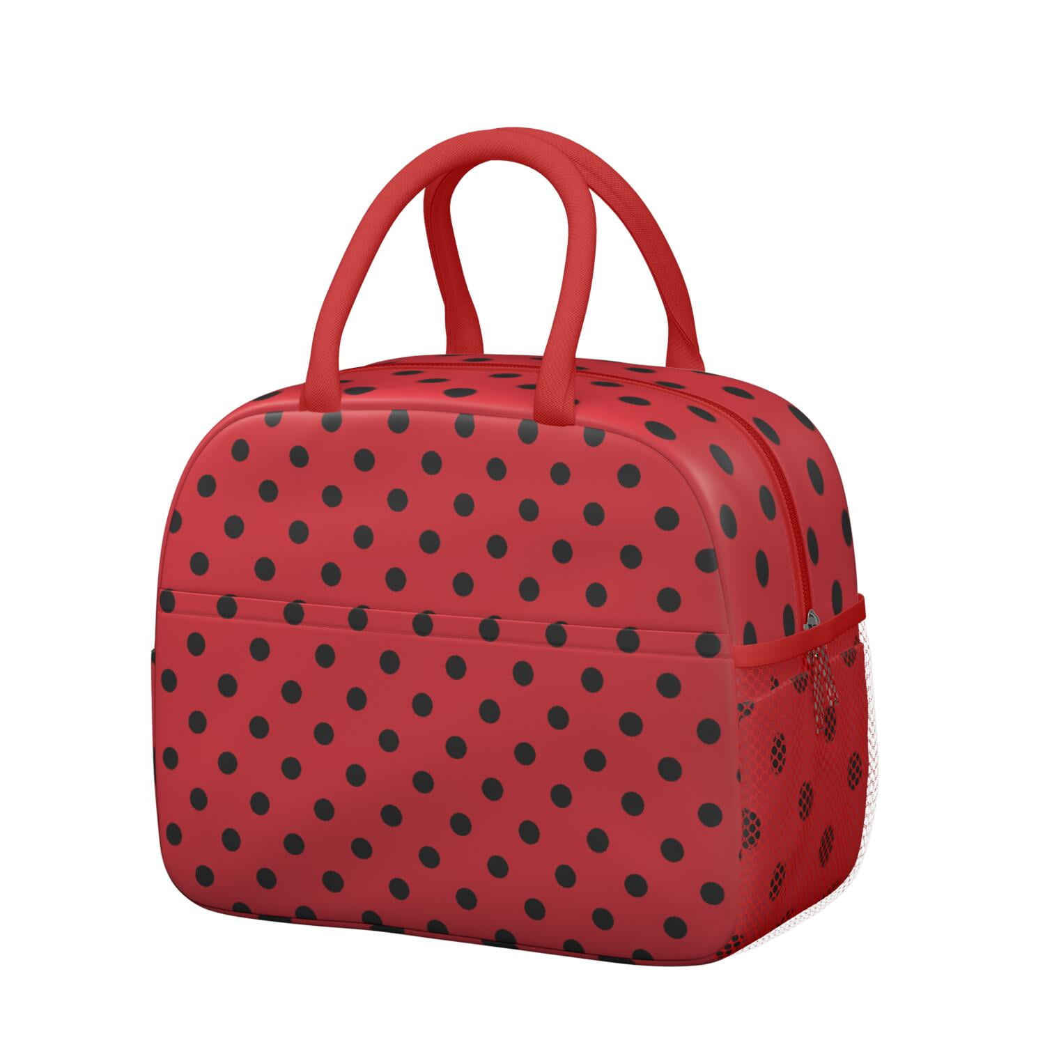 Reusable Lunch Tote with Cartoon Ladybug Design Waterproof(02)