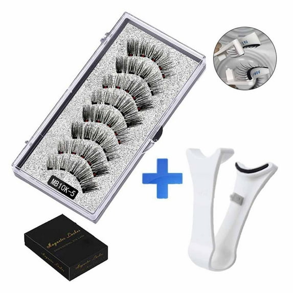 Reusable Magnetic Eyelash Kit - Instant Thick Lashes, No Fuss Application, High-Quality Synthetic Fiber, Multiple Styles Included
