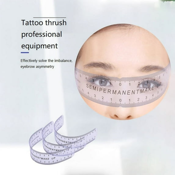 Reusable Makeup Brow Measure Eyebrow Guide Ruler Permanent Tools