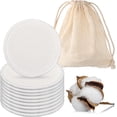 thumbnail image 1 of Reusable Makeup Remover Pads, Eco-Friendly Cotton & Bamboo Rounds for Toner & Exfoliants, Includes Washable Bag for Laundry & Storage, 10 Count, 1 of 7