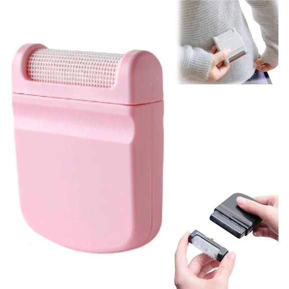 Reusable Manual Fabric Shaver for Sweaters-Double-Headed Lint Remover for Clothes & Furniture - Couches, Blankets & Car Seats(1pc-pink)