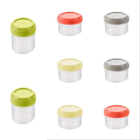 Reusable Meal Prep Containers 8 Pack - Mini Leakproof Clear Plastic Containers with Lids for Sauces, Dressings, Soups, Freezer Storage