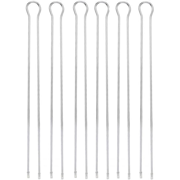 Reusable Meat Skewering Tools Chick Wing Grilling Skewer 6pcs/Set BBQ Kabob Skewer U-Shaped Reusable Stainless Steel Grilling Barbecue Stick 1 Set