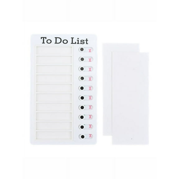 Reusable Memo Board with Detachable Checklist and Note Paper, Smooth Planner for Elder Care, Office or Home To Do List, Daily Task Organizer and Reminder Chart with Sliding Button