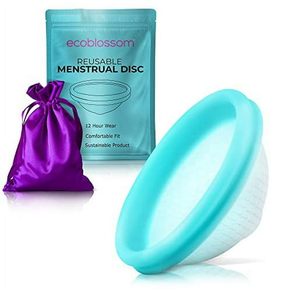 Reusable Menstrual Disc - Soft Period Disc for Women (Small (Pack of 1), Cyan)