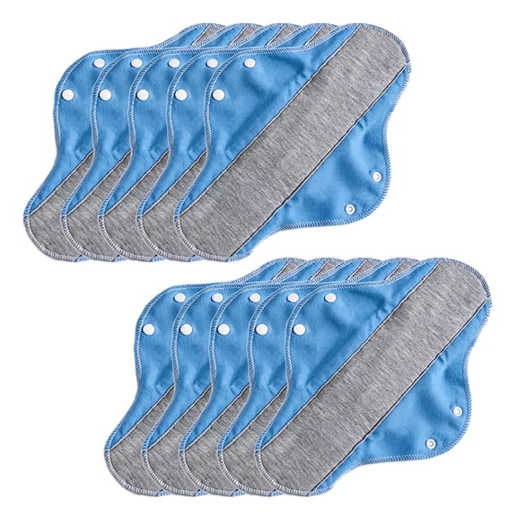 Reusable Menstrual Pad, 10 Pack Ultra Absorbent Cloth Pads Washable Incontinence Pads for Elderly Care & Mobility Support, Leak-Proof & Waterproof, Dry and Comfortable