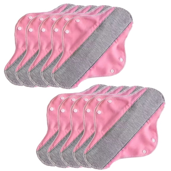 Reusable Menstrual Pad, 10 Pack Ultra Absorbent Cloth Pads Washable Incontinence Pads for Elderly Care & Mobility Support, Leak-Proof & Waterproof, Dry and Comfortable