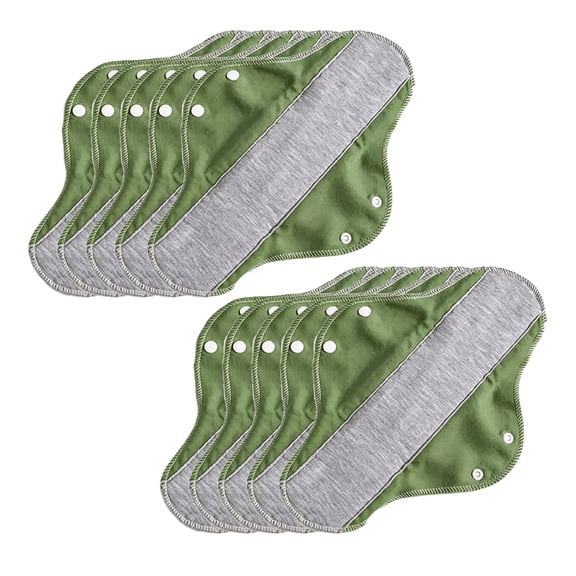 Reusable Menstrual Pad, 10 Pack Ultra Absorbent Cloth Pads Washable Incontinence Pads for Elderly Care & Mobility Support, Leak-Proof & Waterproof, Dry and Comfortable