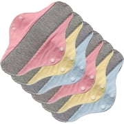 Reusable Menstrual Pad - Soft Breathable Cloth Sanitary Napkin with Button Fastener, Leakproof Waterproof Liner for Heavy Flow or Bladder Leaks, Washable, 1 Pack