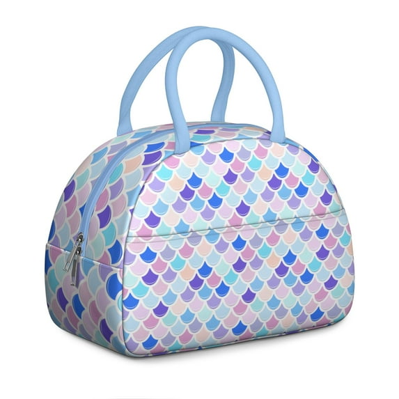 Reusable Mermaid Lnsulated Lunch Bag for Women & Men - Leakproof Water-Resistant Cooler Tote, Large Capacity for Work,Travel,Picnic,Beach & Office.