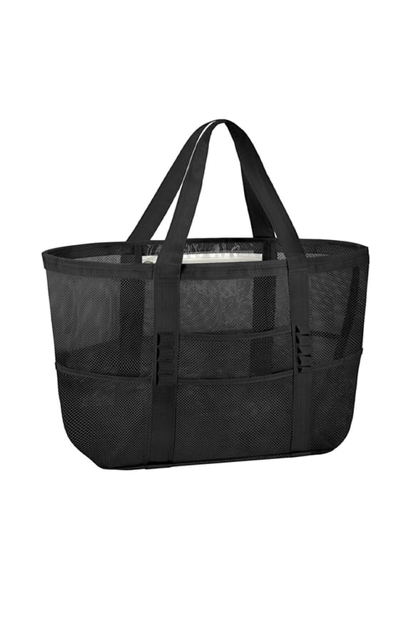 Reusable Mesh Beach Tote Bag, Hollow Out Large Capacity Women Carryall, Soft Swimwear Storage Handbag for Seaside Vacation, Pool Party and Daily Outdoor Travel Arrangement (20x15 Inch)