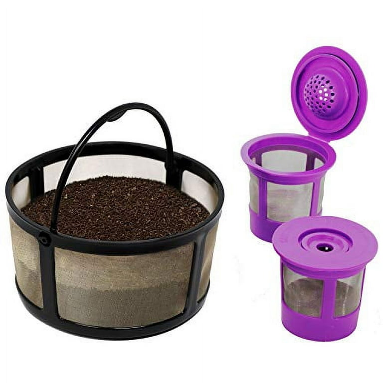 Mesh Ground Coffee Filter Carafe Reusable for Keurig K-Duo Essentials and K  Duo Brewers Machine, With 2 Refillable K Cups Pod - AliExpress