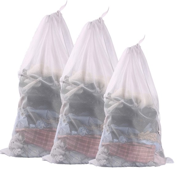 Reusable Mesh Produce Bags, Vegetable Bags, Eco-Friendly Mesh Bags with Drawstring for Food Shopping and Storage, Packages of 9/12/16