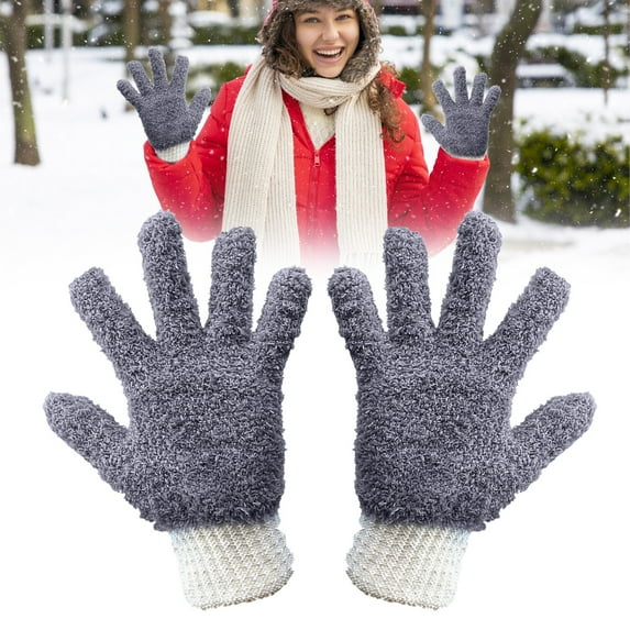 Reusable Microfiber Cleaning Gloves, Soft Scratch-Free Dusting Gloves for Furniture, Car Interior, Hard-to-Reach Areas, Absorbent, Machine Washable, Fits All Hands, Cleaning Supplies, 1 Pairs