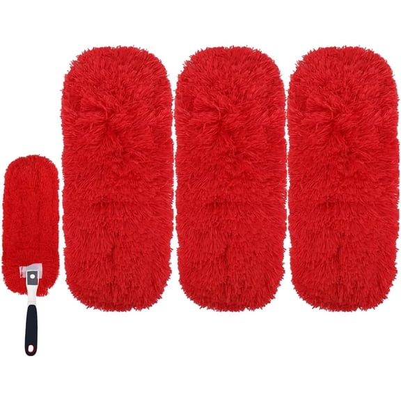 Reusable Microfiber Duster Refills Compatible with OXO & MR.SIGA Duster - Washable Duster for Household Cleaning Dusting Furniture Blind Ceiling Fan 3Pack (Handle NOT Included)