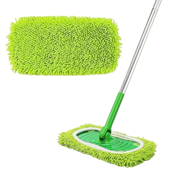 Reusable Microfiber Flat Mop Pad Replacement Cover, Washable Absorbent Refill for Hardwood Tile Laminate Floors, Traps Dust Dirt and Pet Hair