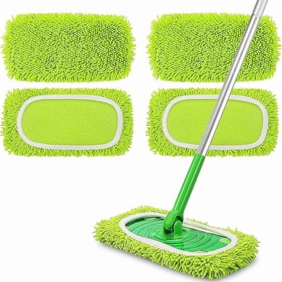 Reusable Microfiber Mop Pad Cover | Super Absorbent & Washable Replacement for Flat Mop Heads | Traps Dirt, Dust & Pet Hair | Fits Standard Flat Mops