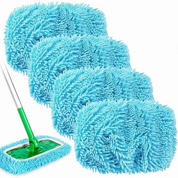 Reusable Microfiber Mop Pads Compatible with Sweeper Mop, Replacement Wet Mopping pad Refills & Washable Dry Sweeping Cloths for Surface Hardwood Floor Cleaning