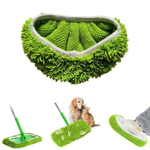 Reusable Microfiber Mop Pads Washable Wet and Dry Sweeping Cloths Refills Compatible with Most Mops for Hardwood Floors Tile Laminate Surface Cleaning Household