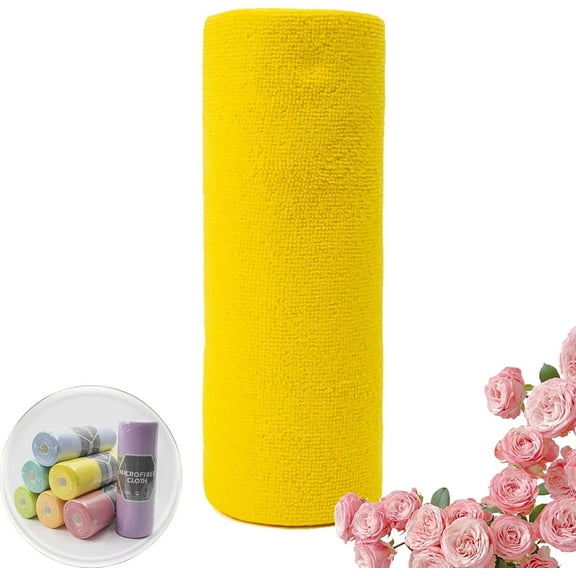 Reusable Microfiber Paper Towels Roll, 2025 New  Microfiber Paper Towels Roll, Reusable Paper Towels Washable Roll, Ultra Absorbent Dish Rags for Kitchen, Car, Dishes