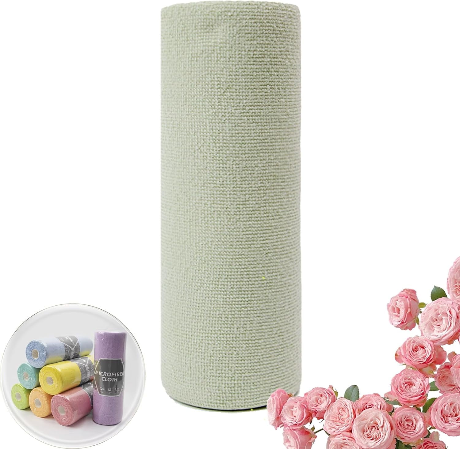 Reusable Microfiber Paper Towels Roll, 2025 New  Microfiber Paper Towels Roll, Reusable Paper Towels Washable Roll, Ultra Absorbent Dish Rags for Kitchen, Car, Dishes