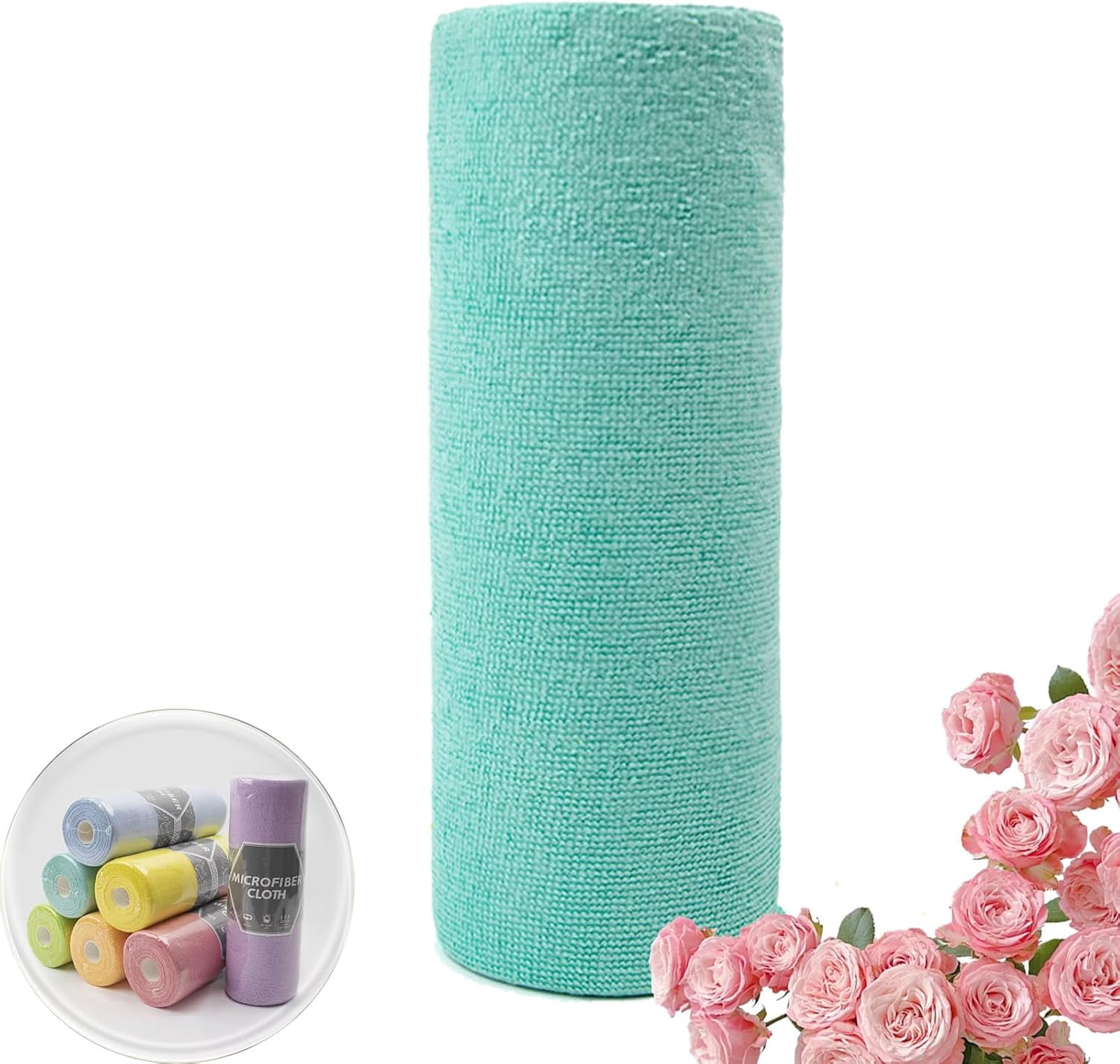 Reusable Microfiber Paper Towels Roll, 2025 New  Microfiber Paper Towels Roll, Reusable Paper Towels Washable Roll, Ultra Absorbent Dish Rags for Kitchen, Car, Dishes