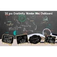 thumbnail image 1 of Reusable Mini Chalkboard Signs 30 Pcs in 3 Designs for Food Labels, Table Numbers, and Place Cards Display, Small Blackboards for Weddings, Buffet, and Parties with Wooden Frame and 2 Chalk Markers, 1 of 6