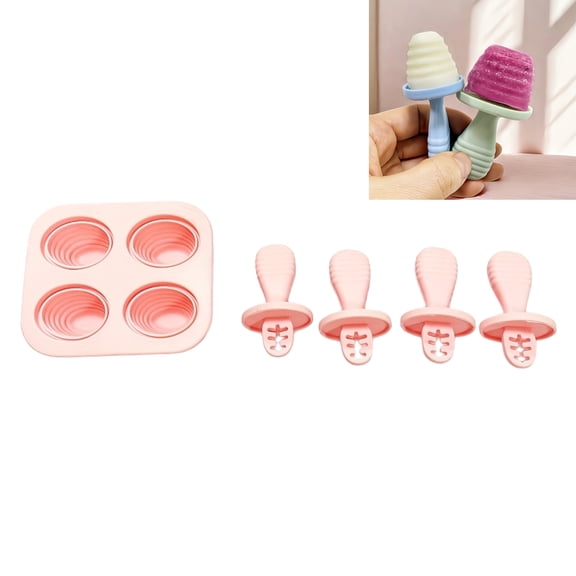 Reusable Mini Popsicle Molds with Sticks, Silicone Ice Pop Maker for Homemade Frozen Treats
