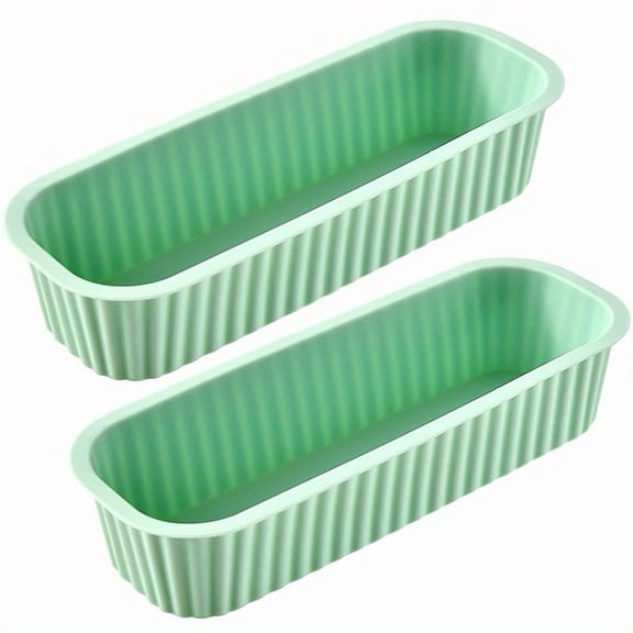 Reusable Mini Silicone Loaf Mold 6.3" - Non-Stick Baking Tray for Air Fryer and Oven (Pack of 2)