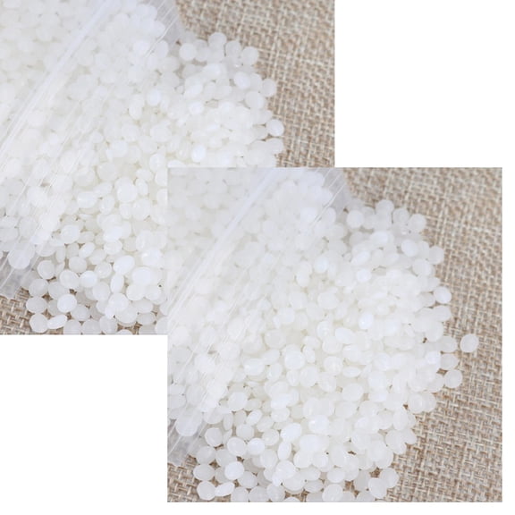 Reusable Moldable Plastic, Thermoplastic Beads 1.76 oz Diy Shaping Pellets, Lightweight Modeling Compound Flexible Plastic Pellet for Handmade Projects, Sculpting & Cosplay (White-2Pack)