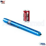 Reusable NURSE Aluminum Penlight Pocket Medical LED with Pupil Gauge + Batteries